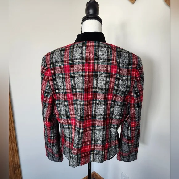 Vintage Pendleton Wool Holiday Plaid  Blazer - Picture 5 of 6
